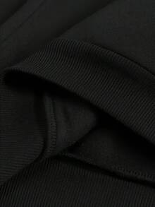 Men'S Stylish Crew Neck Sweatshirt| 2D Print Electric Guitar And Unique Letter Pattern, Fashionable And Versatile, Perfect For Christmas 2026 New Year's, Long Sleeve, Regular Fit, Heat Transfer Printing - 黑色 - 查看 4