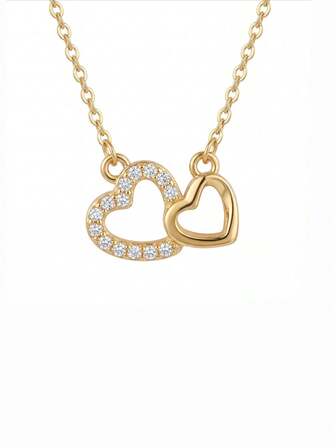 心形简约锁骨链项链，送给她的珠宝礼物