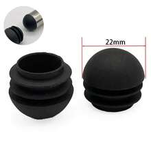 4pcs/20pcs/100pcs Semi-Circle Chair Leg Caps, Matte Finish, Fit Tube Diameter 22mm/25mm/32mm, Wall Thickness 1-2mm - Black - View 9