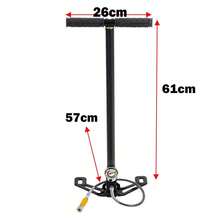 HSHa 4500PSI Stirrup Charger Hand Pump 3 Stage High Pressure Air Gun Rifle Built-In Oil And Water Separator With Pressure Gauge - Black - View 6
