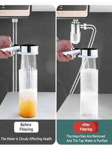 1pc Handheld Shower Head With Filter, Faux Pearl Bead Water Purifier Showerhead, Chlorine Filter, Water Saving Shower Head, 1pc Shower Sprayer, High Pressure Water Saving Filter, Made Of ABS, Suitable For General Use, Not For Drinking Water, Suitable For Dry Skin And Hair Bathroom Accessories