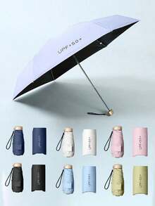 19cm/7.5in Mini Folding Umbrella, Outdoor Portable Parasol, UV Protection Sun Umbrella With Storage Bag, Sun Protection Umbrella, Sun Protection Products, 6 Ribs + Thickened Black Glue Sun Protection Coating, Travel Essential, Very Suitable For Outdoor, Travel, Summer Sun Protection, Umbrella, Windproof And Waterproof,Spring Summer Picks,Brides Maid Gifts,Room,Bedroom Decor,Beach,Travel,For Men,For Women,Vacation,Women's Day,Travel Essentials,Wedding Favours,Y2k,Bedroom,Car Accessories Women,Kitchen Decor - Multicolor - View 2