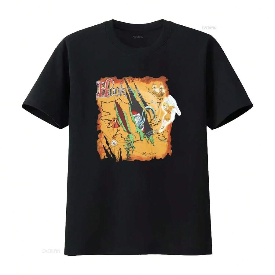 Rare Vintage CHANGES Hook 1991 Film Promo T Shirt 90s Robin Williams vintage Washed Top For Everyday Wear Slightly - Negro - Ver 1