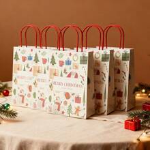 3个/5个/10个装圣诞新年甜点包装袋，情人节牛皮纸礼品袋，蛋糕烘焙面包外卖袋 - 派對禮品袋 - 查看 1