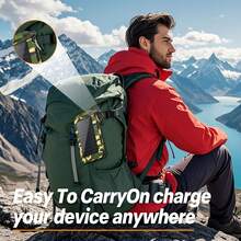 20000mAh Solar Charger,Portable Solar Power Bank, External Backup Battery Pack Dual 5V USB Ports Output For All Cell Phone And Electronic Devices, Built-In Dual LED Flashlight /Compass Suitable For Summer Holiday Outdoor Travel/Camping And Emergency Backup Mobile Power Supply Gifts For Family, Friends, Birthday - Camo - View 7