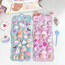 3D Butt-Shaped Stickers, Cute Bear & Rabbit Butt Stickers, Stress Relief Squeeze Toy, DIY Phone Case Decor