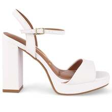 Vizzano Platform Sandal With Chunky Heel, Original, 6551-100 - White - View 2