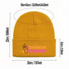 Donuts Logo Beanie Hat - Officially Licensed Coffee & Donut Design, Warm Winter Cap For Men & Women, Comfortable Stretch Fit, Unisex Casual & Outdoor Wear, Christmas/Halloween/Thanksgiving Gift For Coffee Lovers (Multi-Color Options) - Ideal For Brand Fans &  Donuts Lovers, Fashionable & , Perfect For Autumn/Winter, Hand Wash Or Dry Clean, Multiple Colors - màu đen - Xem 3