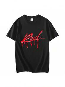 Valentine Outfits For Women/Men Summer BestsellersPlayboi Carti Women'S Hip-Hop Graphic T-Shirt - Black With Red Graffiti Streetwear Tee - Regular Fit Crewneck Shirt For Concerts, Everyday Outfits - Urban Fashion Top For Female Rappers & Hip-Hop Fans, Casual Wear, Bold Pattern, Comfortable Material, Short Sleeve Top, Women, Concert Outfit, Street Style, Durable Material, Unisex Streetwear, Street Style Enthusiastssupple Comfortable And Skin-Friendly - màu đen - Xem 1