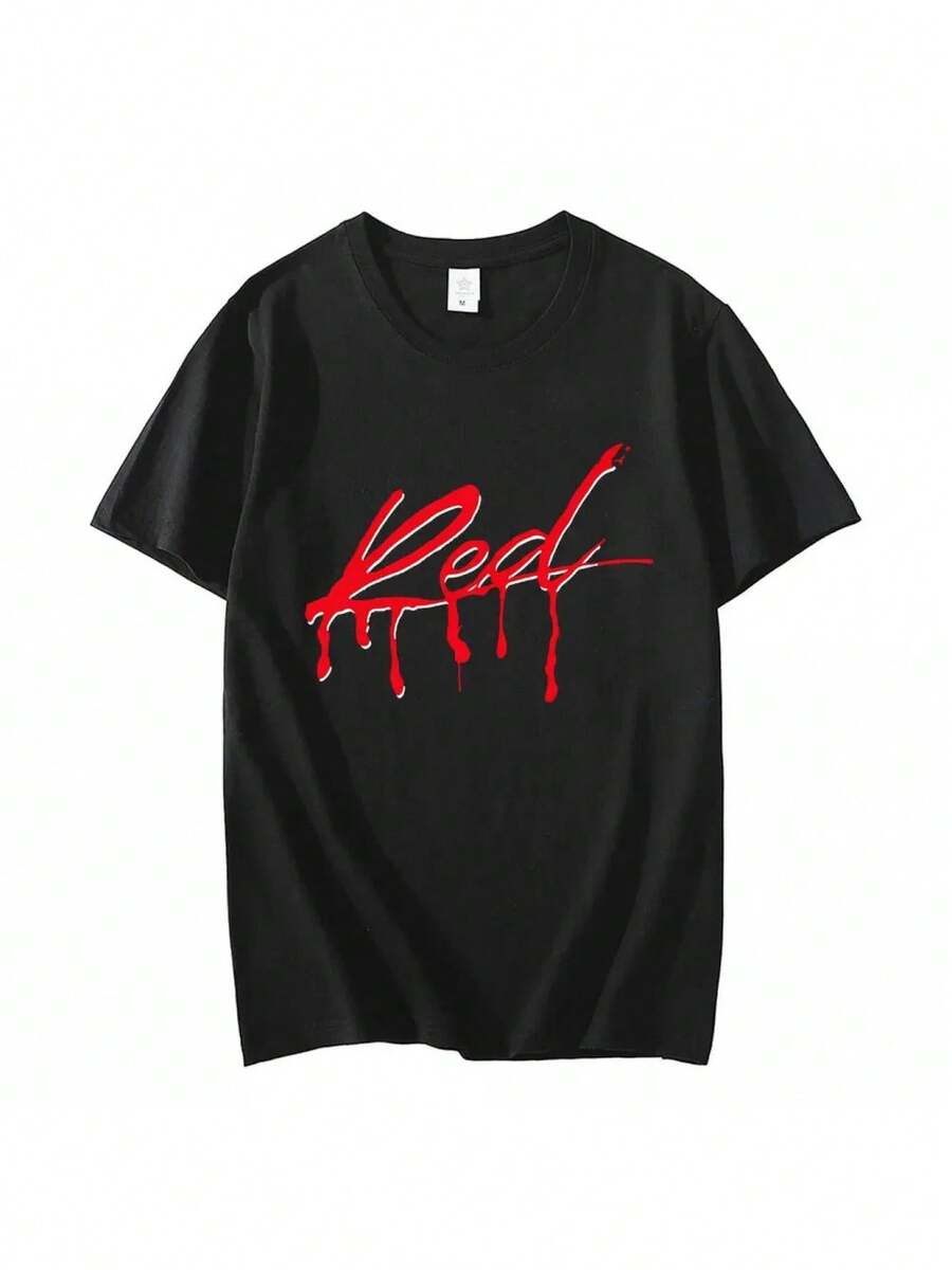 Valentine Outfits For Women/Men Summer BestsellersPlayboi Carti Women'S Hip-Hop Graphic T-Shirt - Black With Red Graffiti Streetwear Tee - Regular Fit Crewneck Shirt For Concerts, Everyday Outfits - Urban Fashion Top For Female Rappers & Hip-Hop Fans, Casual Wear, Bold Pattern, Comfortable Material, Short Sleeve Top, Women, Concert Outfit, Street Style, Durable Material, Unisex Streetwear, Street Style Enthusiastssupple Comfortable And Skin-Friendly - màu đen - Xem 1