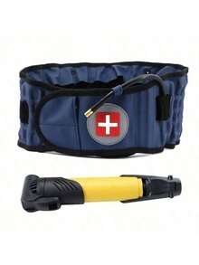 Inflatable Waist Belt PU Leather Relieves Low Back Pain Air Traction Bracket Adult Support Fixed Waist Protective Gear Unisex