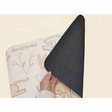 tapete de yoga con diseo de gato juguetn, rodilleras de yoga, antideslizante de doble cara, tapete de ejercicio para mujeres y uso, color blanco - blanco - Ver 8