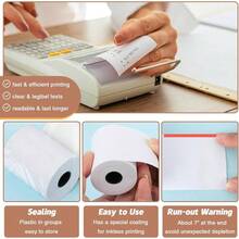 5 Rolls 2 1/4x 50 Thermal Receipt Paper Rolls, POS Cash Register Paper Rolls, 2.25x50ft Long Per Thermal Paper Receipt - 2 1/4" X 50' + 5 Rolls - View 6