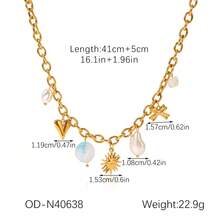 1pc Minimalist Pendant Necklace, Lightweight Luxury Necklace Accessory, Suitable For Women's Daily Wear - Multicolor - View 9