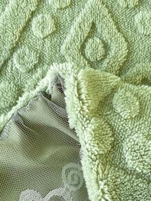 三件套塔夫绸蕾丝床上用品（1个床裙+2个枕套），蕾丝花边装饰，时尚优雅，吸湿排汗，透气，抗皱，静音，可拆卸床垫罩 - 歐式-綠 - 查看 9