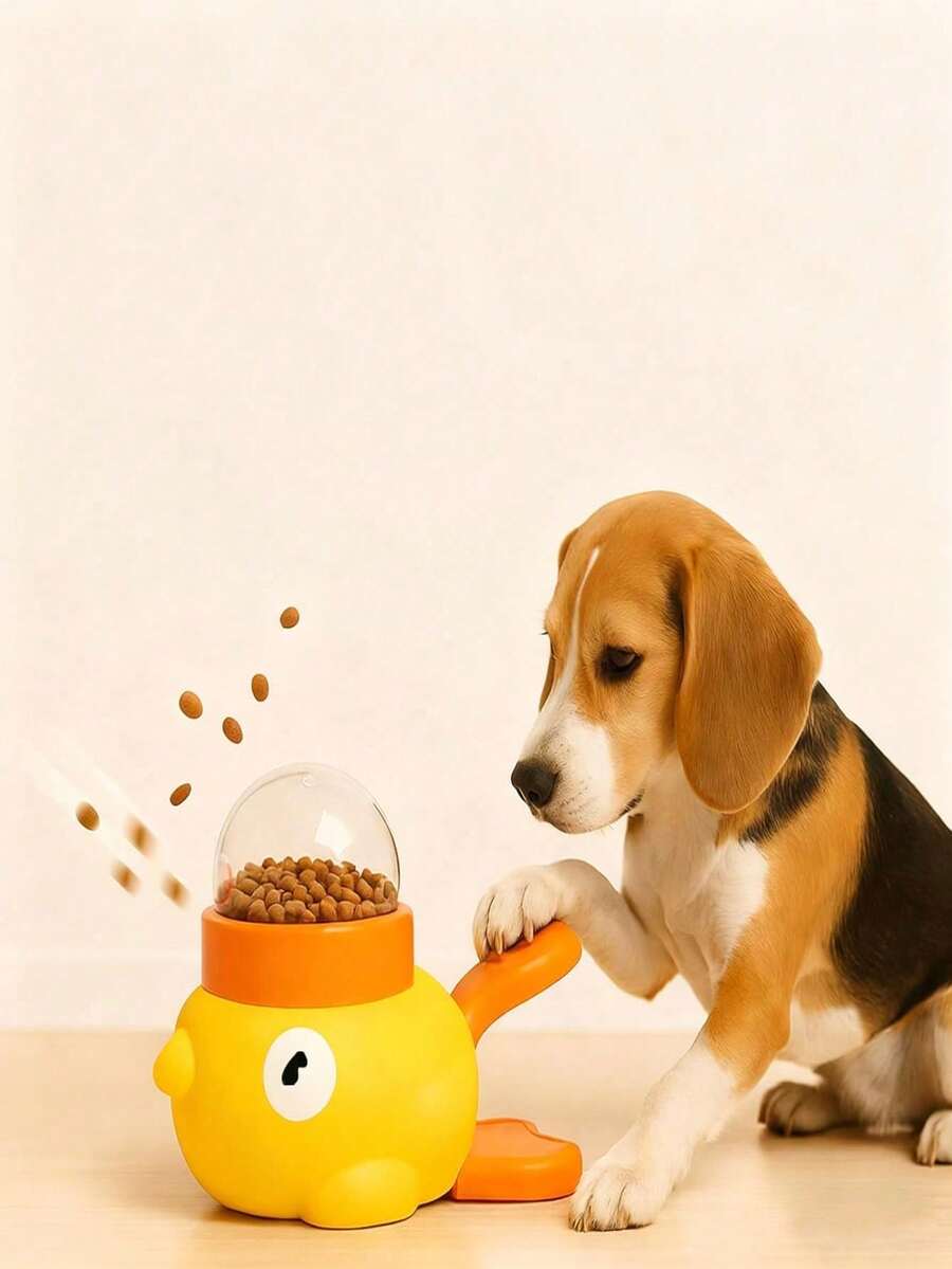 1Pcs 2-In-1 Dog Interactive Treat Dispenser Toy Food Puzzle Slow Feeder Duck-Shaped Dog Puzzle Feeders For Small Medium Dogs Cats IQ Training Reduces Bloating For Healthy Eating - 500ml - 查看 1
