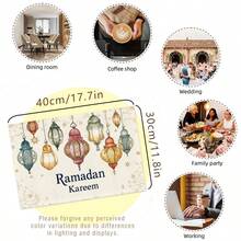 彩色灯笼餐垫，斋月节日餐垫，伊斯兰节日餐垫，中东/阿拉伯风格餐垫，耐热垫，食品垫，餐厅用品，餐厅装饰，户外野餐垫，礼品，适用于餐厅、厨房、户外、野餐、节日 - 彩色 - 查看 17