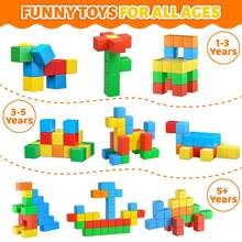 48/68/98 Stücke Magnetische Bauklötze Spielzeug, bunte Magnetfliesen, geeignet für Kinder von 3-6 Jahren, Bildungsspielzeug mit Magneten, kreative Geschenke für Jungen und Mädchen, Zufallsfarbe - Verschiedenfarbig - Übersicht 3