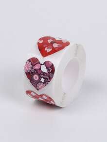 500张/卷 创意心形贴纸，适用于情人节、生日、感谢、礼品包装、DIY装饰，无粘性标签 - 彩色 - 查看 15