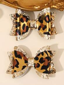 2pcs/4pcs Glitter Gold & Silvery Hair Bow Clips For Girls ,Glamorous Sparkling Hair Bows ,Favor Gifts For Girls ,Alligator Clips ,Festival Party Prom Celebration Hair Barrettes ,Teens Hair Accessories ,Suitable Daily Life ,Vacation - Multicolor - View 15