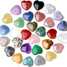 Natural Crystal Heart-Shaped Love Natural Stone Ornament Gemstone Craft Set Crystal Stone Jewelry Romantic Charm Decoration - 5pcs Random Color Set - View 6