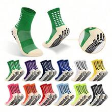 Calcetines de fútbol de tobillo de corte bajo, calcetines deportivos con acolchado de rizo grueso, antideslizantes y que absorben la humedad, estilo retro de los 90 - Multicolor - Ver 2