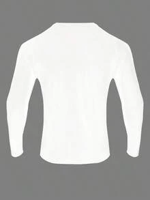 Trenfashion Men's Fitted Long Sleeve Crewneck Tee With Minimalist Palm Tree Print, Beach Casual Aesthetic Men's T-Shirt Men's Simple Casual Surfing T-Shirt, Fashion&Everyday Wear Hawaiian Unisex Plus Size T Shirts Tops - 灰色 - 查看 6