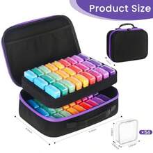 Diamond Painting Storage Containers 60 Slots Accessories And Tools Portable Diamond Painting Organizer Shockproof Diamond Art Storage Case Jewelry Beads Storage Box - 大號 - 54 個小盒子 - 查看 3