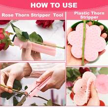 Rose Thorn Stripper, Rose Thorn Cleaning Cutter, Professional Rose Thorn Remover Tool, Leaf Trimmer | Suitable For Home, DIY, Gardening, Flower Shops And Florists, Used To Remove Leaves, Quickly Remove Rose Stems Or Branches - Multicolor - View 3