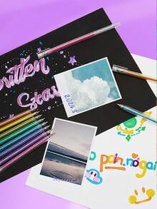 48/36/24/18/12/8色闪光凝胶笔、夜光荧光笔、学生记账笔、特制荧光马克笔、笔刷、彩色笔、返校季