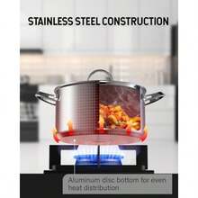 Cooks Standard Nc-00350 Olla Sopera de Acero Inoxidable con Tapa, con una Capacidad de 5.7 l(6 cuartos Maceta) - Multicolor - Ver 3