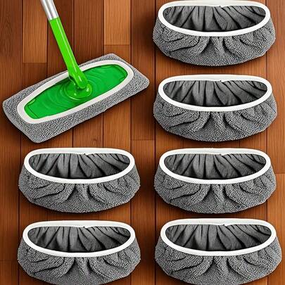 Super Absorbent Reusable Mop Pad - Polyester Dry & Wet Dual-Use Floor Cleaning Cloth, Easy To Replace Mop Pad, Suitable For Home Floor Care, Universal Connector Pad, Reusable Dusting And Deep Cleaning Mop Pad