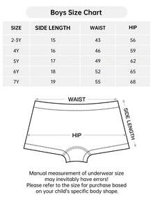 4 件套男童卡通印花内裤，带趣味图案的男童内衣 - 彩色 - 查看 4