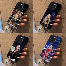 Funda de teléfono W-WWE L-Liv Morgan compatible con  17,16,15,14,13,12,X,8,Pro,Max,Plus,E,SE4,Air,Mini, cubierta negra mate IMD compatible con funda  17 pro max, funda  17 pro, funda  17, funda  16 pro max, funda  17 pro max - z7 - Ver 2