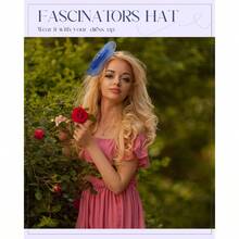 KKXY Zeyune Fascinas Ha For Wen Tea Party Ent Headband Derby Ha With Hair Cl For  Bride Party - White - View 5