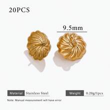 10/20 Pieces Stainless Steel 18K Gold-Plated Flower Multiple Styles Beads Cap DIY Charms Jewelry Making Accessories Beads Accessories Woman's Stainless Steel Jewellery Making Accessories Stainless Steel Ladies' Jewellery Woman's Handmade Accessories Suitable For Ladies' Daily Wear