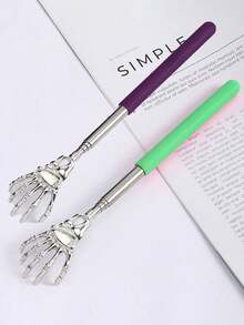 2 Stücke ausziehbare Rückenkratzer, Edelstahl tragbare teleskopische Gummigriff Rückenkratzer als Geschenk zu Thanksgiving, Geburtstag, Weihnachten, Schule, Reise, Reiseaccessoires, Haushaltsartikel, Spa, Massagetool, Massage, Massagegerät, Spa