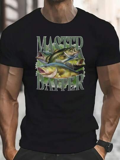 Men'S Fashion T-Shirt |   Casual Crew Neck With Slight Stretch Fabric, Printed Pattern, Regular Fit For Summer