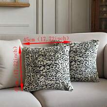 1pc New Leopard Print Pillowcase Without Pillow Insert, Luxury Style Pillowcase Suitable For Bedroom, Sofa, Living Room, Great Gift - Black and White Leopard Print - View 8