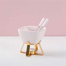 巧克力涂层套装，巧克力浸涂，甜点盛装，装饰盘，优雅呈现，不粘材质，光滑表面，涂层碗，巧克力加热器 - 彩色 - 查看 8