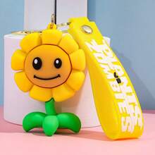 Llavero de PVC de Plantas vs Zombies, llavero de dibujos animados, decoración de bolso/coche, llavero de PVC suave de goma de Girasol/Guisante/Zombie mini, regalo de fiesta y vacaciones, pequeño regalo para niños - Multicolor - Ver 9