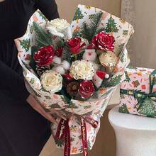 20 tờ giấy gói quà Giáng sinh, giấy gói quà, giấy gói táo, giấy gói hoa - Nhiều màu - Xem 7