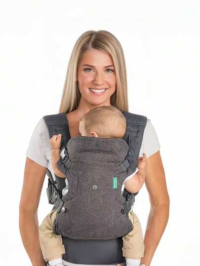 4-In-1 Convertible Baby Carrier, Adjustable, Ergonomic Infant Carrier, Registry Essential, Suitable For Newborn To Toddler, Grey