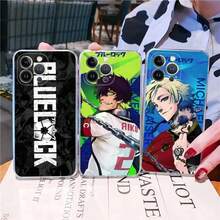 Funda clásica de anime B-Blue L-Lock compatible con  11 12 13 14 15 16 17 Pro Max Plus Air, transparente, a prueba de golpes, compatible con funda de  17, funda de  17 Pro, funda de  17 Pro Max - z1 - Ver 6