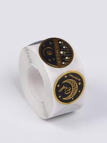 斋月贴纸，500张/卷，开斋节贴纸，开斋节贴纸标签，礼品标签包装纸自粘标签，斋月手工礼品，可用于家居装饰、礼品袋、笔记本电脑、滑板、水瓶、剪贴簿、伊斯兰穆斯林斋月吉祥派对装饰