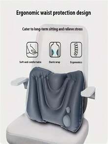 Portable Inflatable Lumbar Pillow - Suitable For Long-Distance Flights, Car Use, And Office Work, Travel Mat For Camping And Outdoor Activities, Compact Design With Durable Fabric Cover - Multicolor - View 8