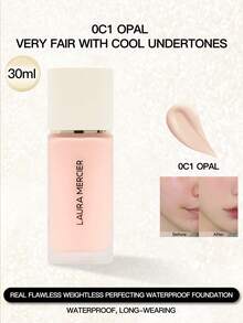 REAL FLAWLESS 轻盈完美粉底液 1C2 雪纺/1N2 香草/0W1 缎光/0N1 丝绸 30毫升 - 30ml-# 0C1 - 查看 7
