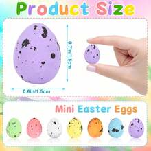 100pcs Decorative Easter Eggs - Pastel Mini Foam Speckled Eggs, Suitable For Easter Basket Filler, Egg Hunt Supplies, Spring Party Favors, DIY Craft Bird Eggs, Lightweight Mini Easter Eggs, Also For Wreaths, Bouquets, Tabletop Decor, Home Decor, Holiday And Spring Seasonal Decoration - Multicolor - View 5