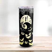 J.Ack-Sally Nightmare-Before-Christmas Halloween Skinny Tumbler, Gift For Wife, Husband, Couple, Christmas Movie Lovers 20oz Insulated Coffee/Tea Stainless Steel Slim Travel Tumbler With Lid - Kiểu 3 - Xem 3