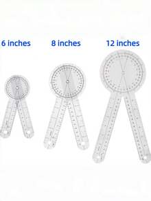 1 Set, 360° Protractor - 6/8/12 Inch Protractor And Angle Gauge - Multicolor - View 8